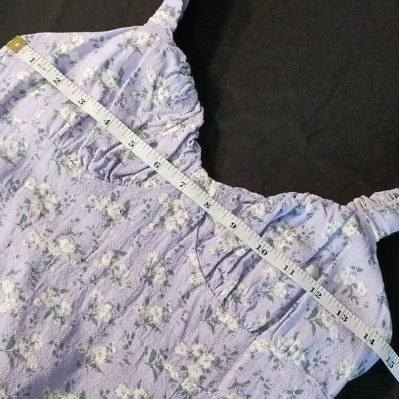 Aeropostale Purple Floral Sleeveless Mini Dress Juniors M - Picture 10 of 13